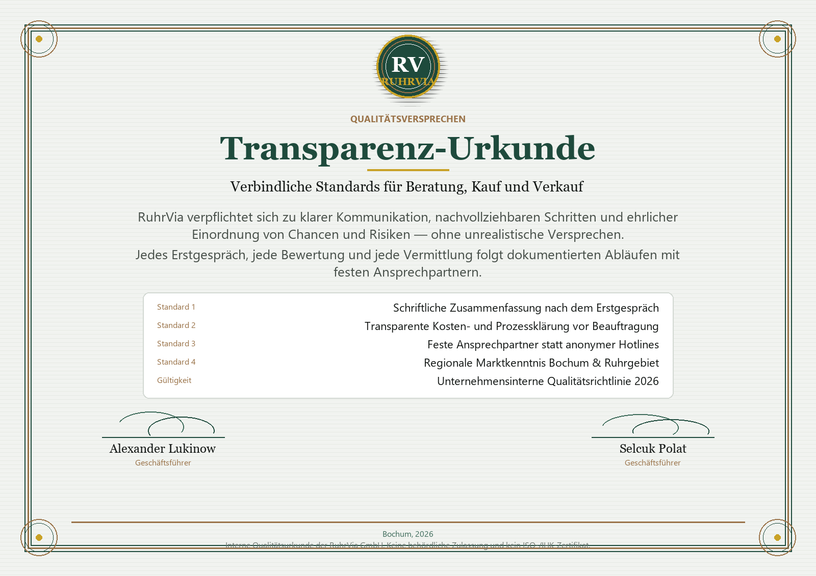 Transparency pledge